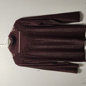 Elegant Brown Women's Top Size M